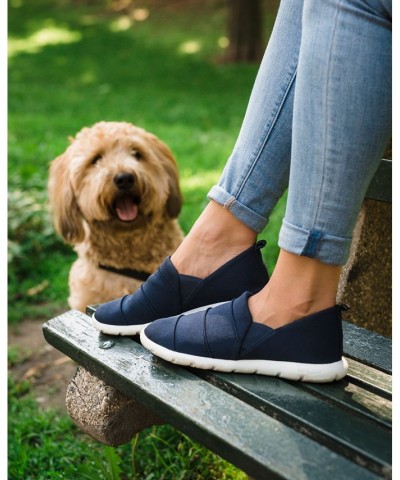 Zenz from Isotoner Women's Indoor/Outdoor Pintuck Lauren Slip-Ons Blue $15.90 Shoes