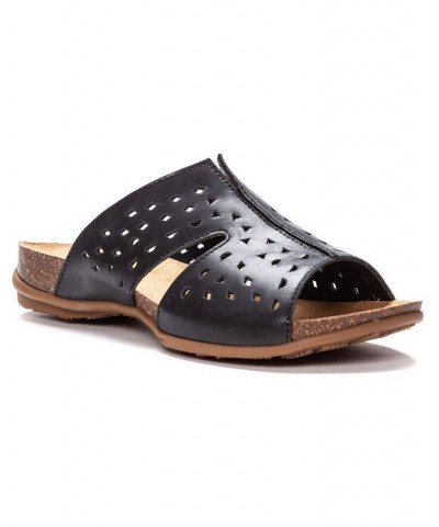 Women's Fionna Slide Sandals Black $40.78 Shoes