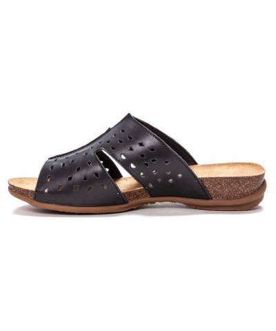 Women's Fionna Slide Sandals Black $40.78 Shoes