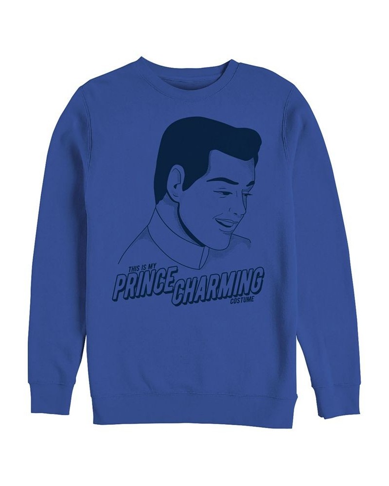 Disney Men's Cinderella Prince Charming Costume, Crewneck Fleece Blue $32.99 Sweatshirt