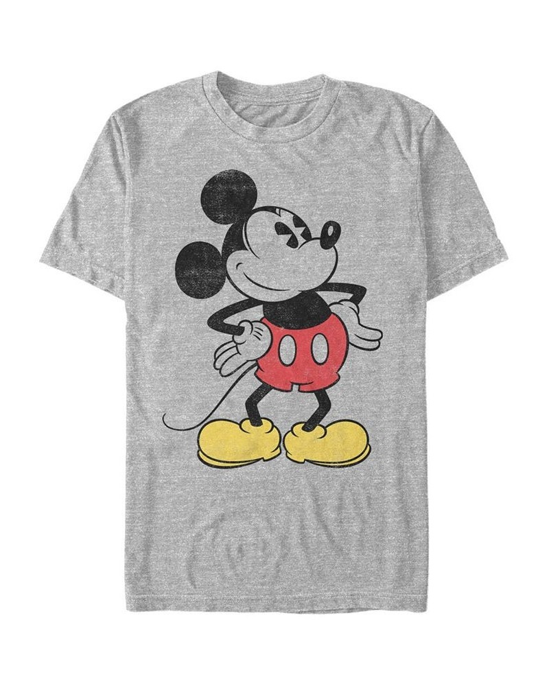 Men's Vintage Mickey Short Sleeve T-Shirt Gray $16.80 T-Shirts