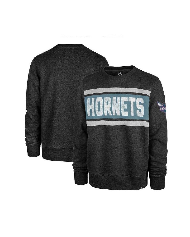 Men's Heather Black Charlotte Hornets Tribeca Emerson Pullover Sweatshirt $31.68 Sweatshirt