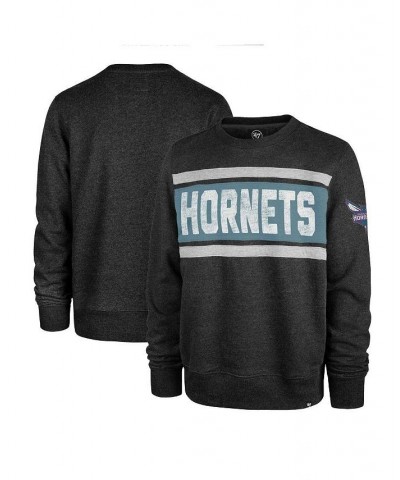 Men's Heather Black Charlotte Hornets Tribeca Emerson Pullover Sweatshirt $31.68 Sweatshirt