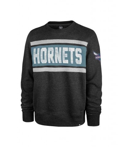 Men's Heather Black Charlotte Hornets Tribeca Emerson Pullover Sweatshirt $31.68 Sweatshirt