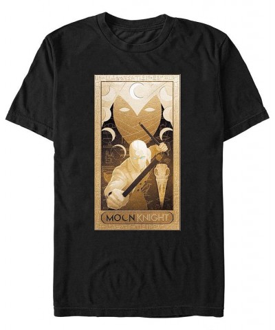 Men's Moon Knight Glyphs Poster Short Sleeve T-shirt Black $20.99 T-Shirts