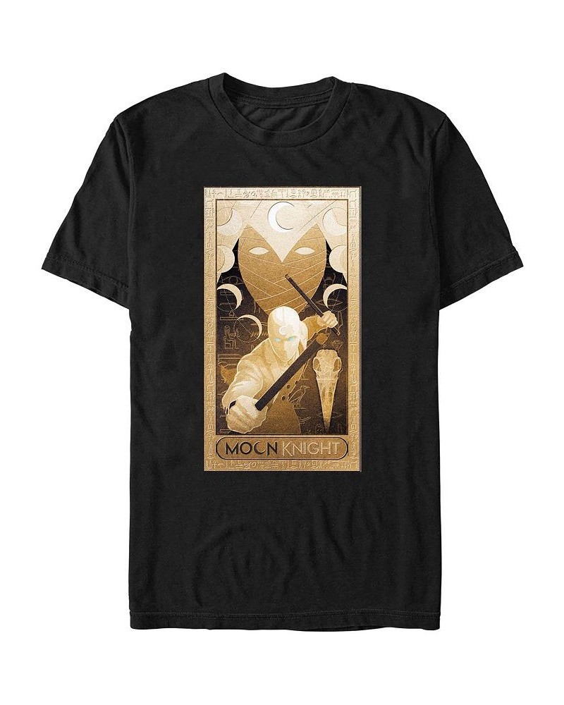 Men's Moon Knight Glyphs Poster Short Sleeve T-shirt Black $20.99 T-Shirts