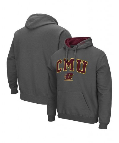 Men's Charcoal Cent. Michigan Chippewas Arch and Logo Pullover Hoodie $25.85 Sweatshirt