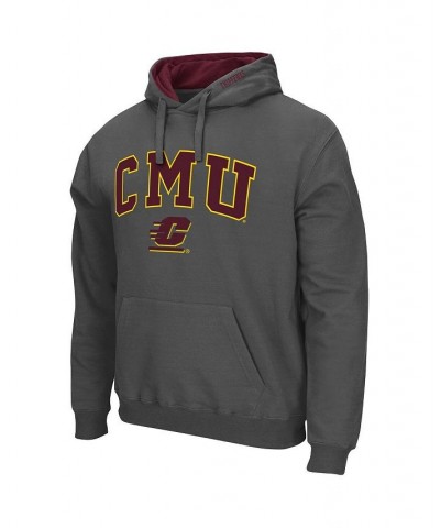 Men's Charcoal Cent. Michigan Chippewas Arch and Logo Pullover Hoodie $25.85 Sweatshirt