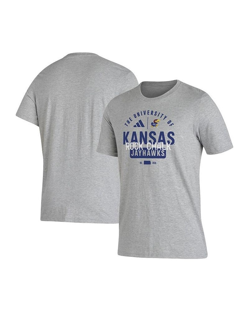 Men's Heather Gray Kansas Jayhawks Sewn Up Fresh T-shirt $22.39 T-Shirts