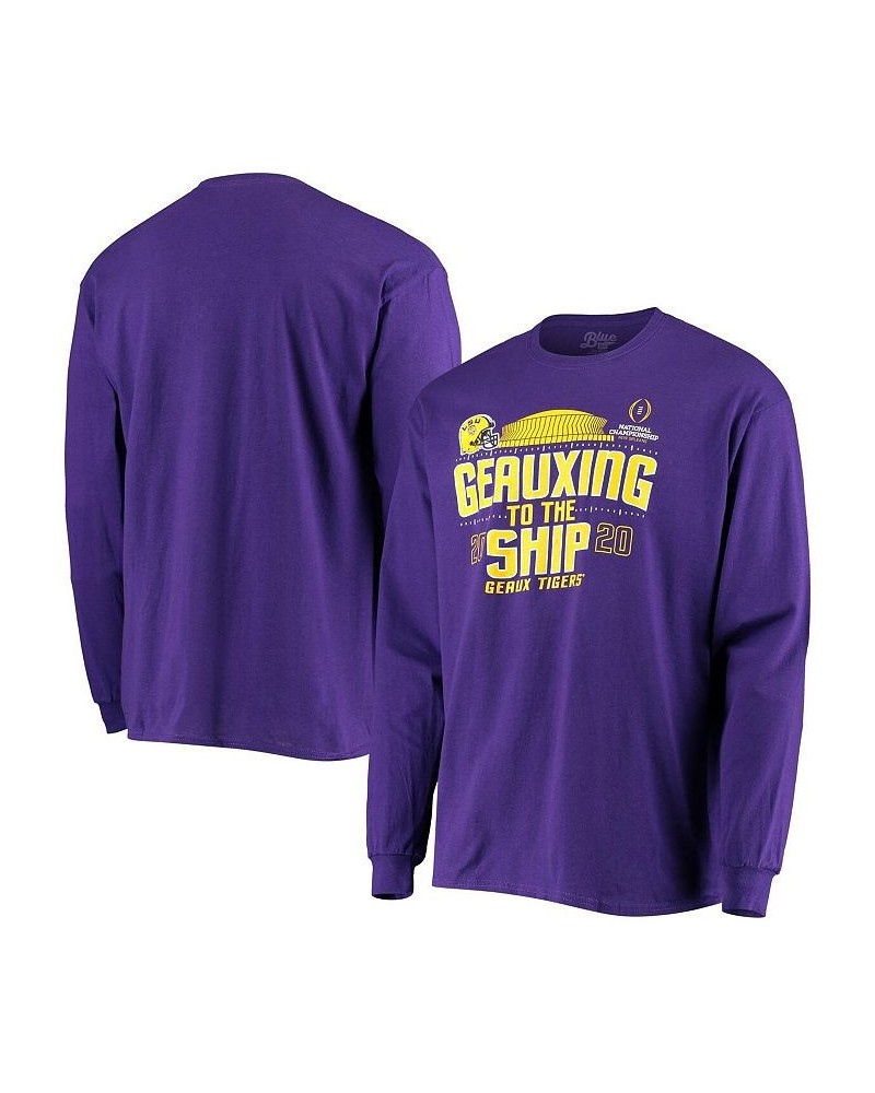 Men's Purple LSU Tigers 2020 College Football Playoff National Championship Geauxing Long Sleeve T-shirt $24.50 T-Shirts