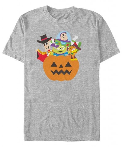 Disney Pixar Men's Toy Story Pumpkin Surprise Short Sleeve T-Shirt Gray $15.40 T-Shirts