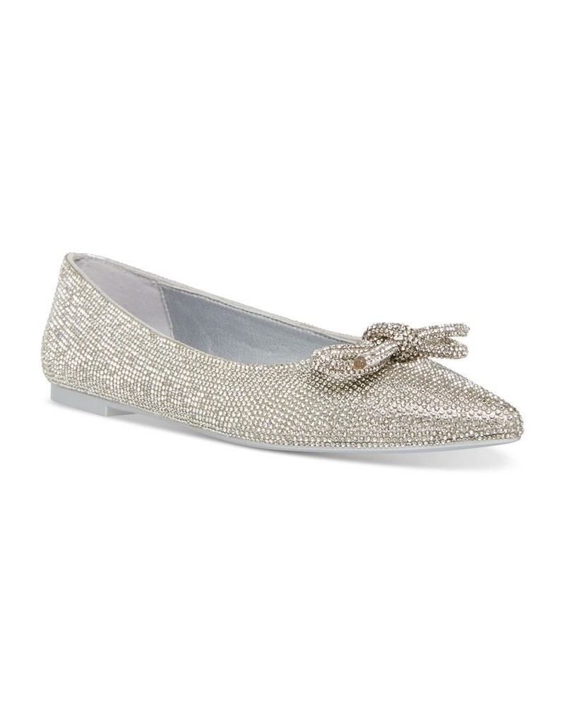 Women's Elina Embellished Rhinestone Bow Ballet Flats Multi $42.51 Shoes