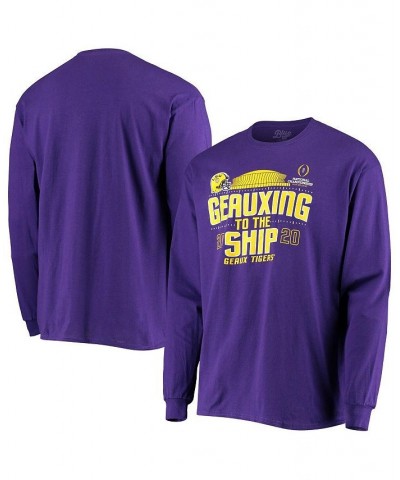 Men's Purple LSU Tigers 2020 College Football Playoff National Championship Geauxing Long Sleeve T-shirt $24.50 T-Shirts