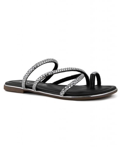 Women's Daydreamer Flat Sandals Black $24.20 Shoes