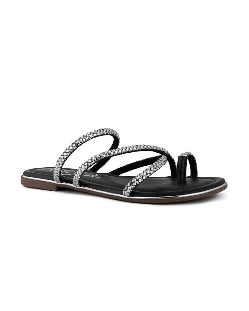 Women's Daydreamer Flat Sandals Black $24.20 Shoes