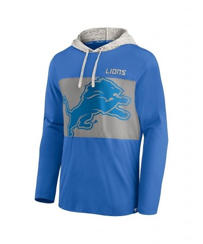 Men's Blue Detroit Lions Long Sleeve Hoodie T-shirt $22.44 T-Shirts