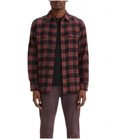 Big and Tall Classic Worker Flannel Overshirt Black $33.14 Shirts