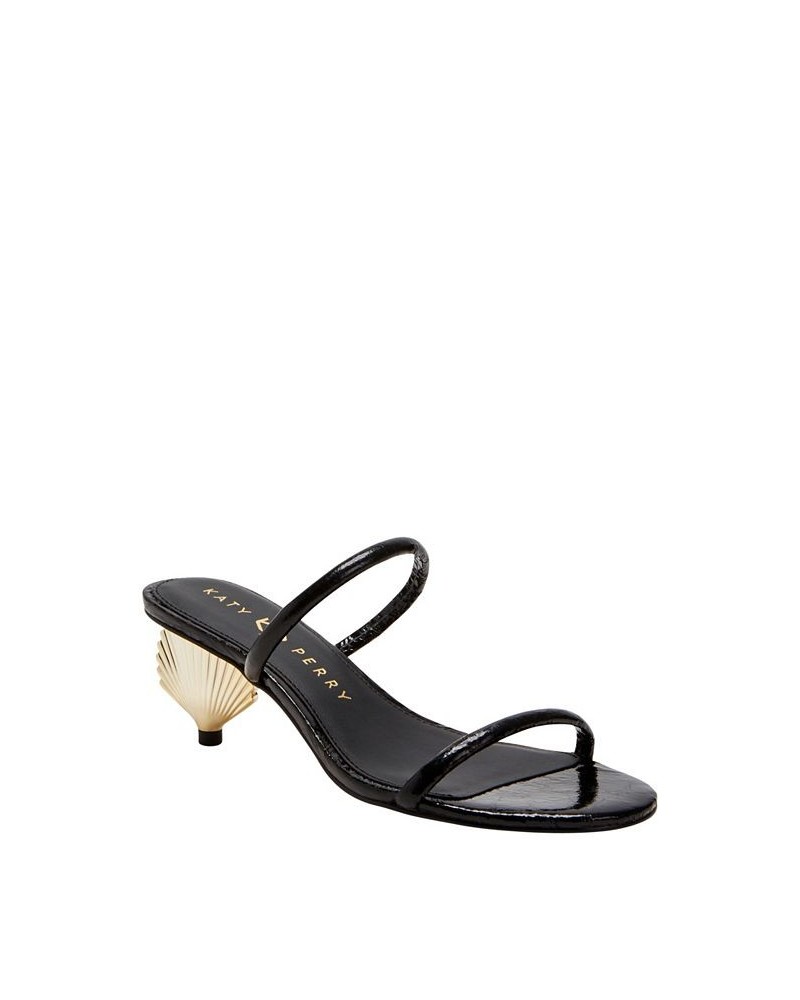 Women's The Scalloped Shell Slip-On Dress Sandals Black $35.70 Shoes