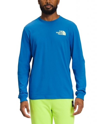 Men's Logo Graphic Long-Sleeve T-Shirt Blue $22.50 T-Shirts