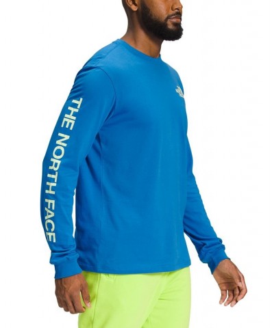 Men's Logo Graphic Long-Sleeve T-Shirt Blue $22.50 T-Shirts