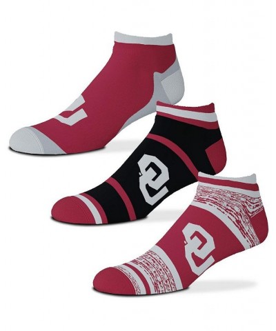 Men's and Women's Oklahoma Sooners Cash Three-Pack Ankle Socks $16.79 Socks