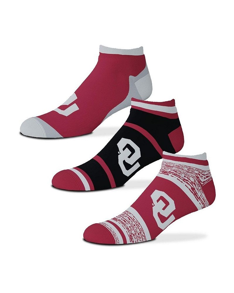 Men's and Women's Oklahoma Sooners Cash Three-Pack Ankle Socks $16.79 Socks