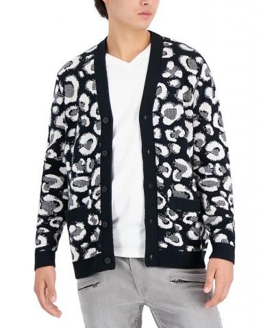 Men's Crosby Cheetah Cardigan Black $15.09 Sweaters