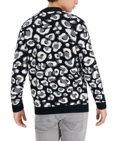 Men's Crosby Cheetah Cardigan Black $15.09 Sweaters