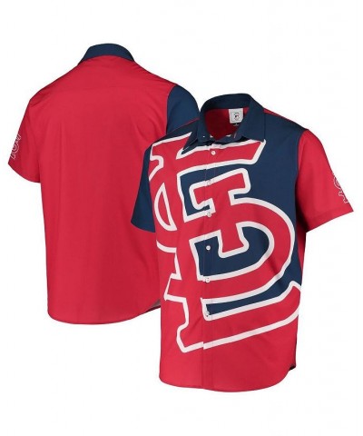 Men's Red St. Louis Cardinals Big Logo Button-Up Shirt $37.72 Shirts