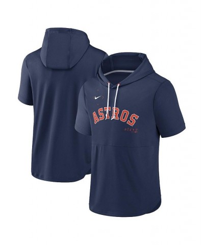 Men's Navy Houston Astros Springer Short Sleeve Team Pullover Hoodie $29.40 Sweatshirt