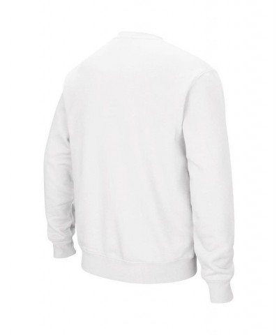 Men's White LSU Tigers Arch Logo Crew Neck Sweatshirt $24.60 Sweatshirt