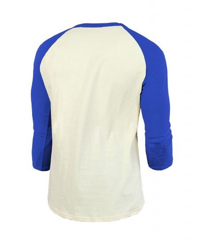 Men's Threads Cream, Royal Milwaukee Brewers Cooperstown Collection Raglan 3/4-Sleeve T-shirt $24.36 T-Shirts