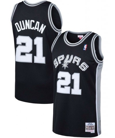 Men's Tim Duncan Black San Antonio Spurs 1998-99 Hardwood Classics Swingman Jersey $56.55 Jersey