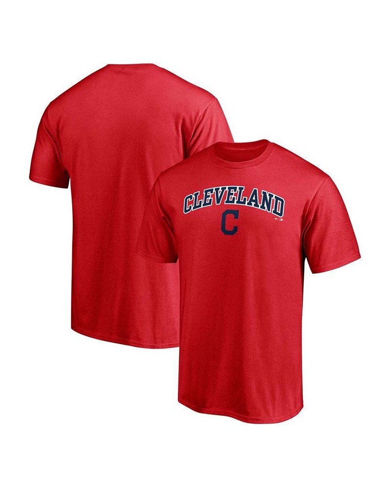 Men's Red Cleveland Indians Heart Soul T-shirt $13.02 T-Shirts