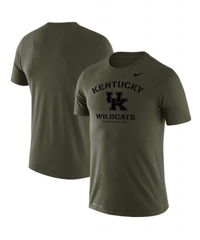 Men's Olive Kentucky Wildcats Stencil Arch Performance T-shirt $24.00 T-Shirts