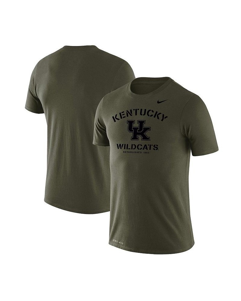 Men's Olive Kentucky Wildcats Stencil Arch Performance T-shirt $24.00 T-Shirts