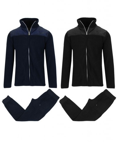 Men's Polar Fleece 2-Full Matching Sets, 4 Piece Navy, Charcoal $105.14 Sweatshirt