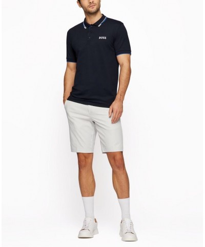 Boss Men's Cotton-Blend Polo Shirt Blue $40.96 Polo Shirts