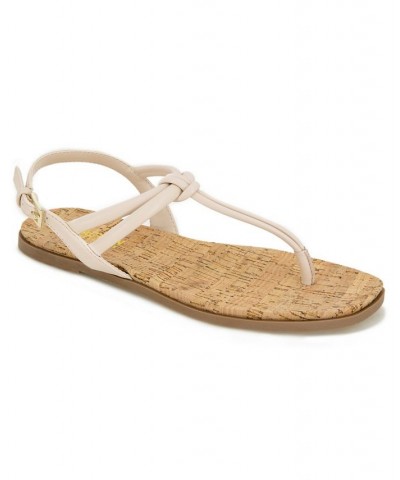 Women's Warren Slip-on Flat Sandals Tan/Beige $33.81 Shoes