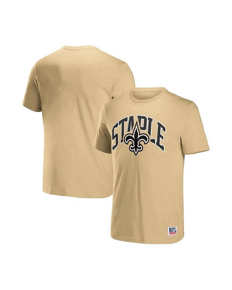 Men's NFL X Staple Cream New Orleans Saints Lockup Logo Short Sleeve T-shirt $16.00 T-Shirts