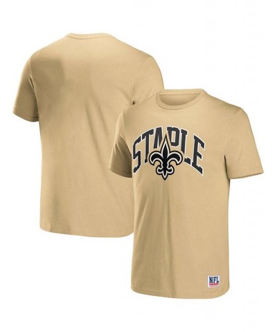 Men's NFL X Staple Cream New Orleans Saints Lockup Logo Short Sleeve T-shirt $16.00 T-Shirts