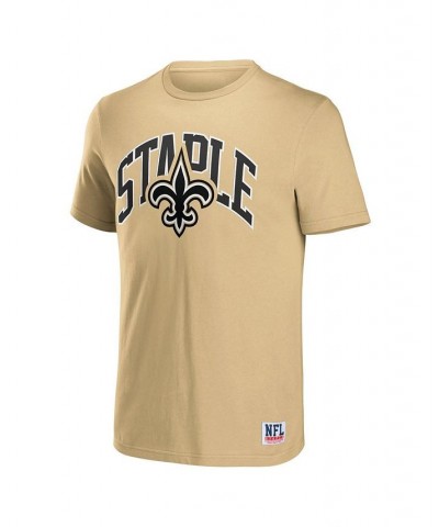 Men's NFL X Staple Cream New Orleans Saints Lockup Logo Short Sleeve T-shirt $16.00 T-Shirts