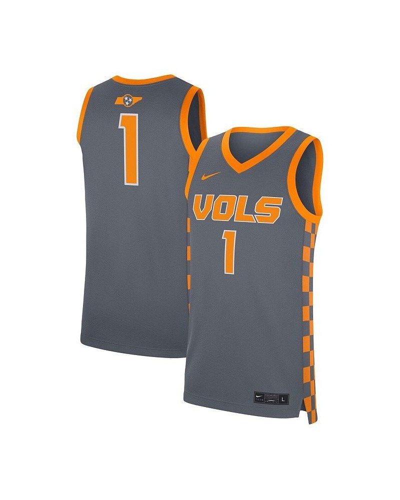 Men's 1 Gray Tennessee Volunteers Replica Jersey $44.19 Jersey