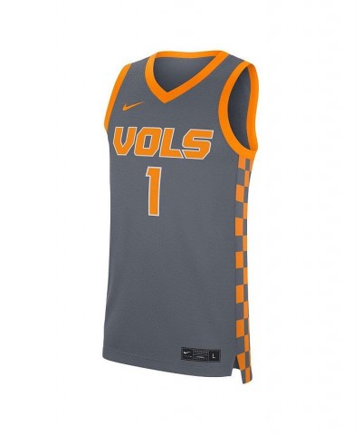 Men's 1 Gray Tennessee Volunteers Replica Jersey $44.19 Jersey