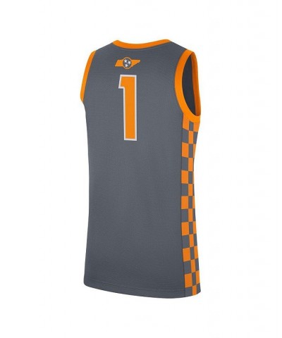 Men's 1 Gray Tennessee Volunteers Replica Jersey $44.19 Jersey