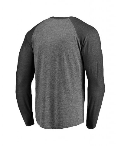 Men's Heather Gray, Heather Charcoal Team USA 2022 Winter Olympics Old School Raglan Long Sleeve T-shirt $20.39 T-Shirts