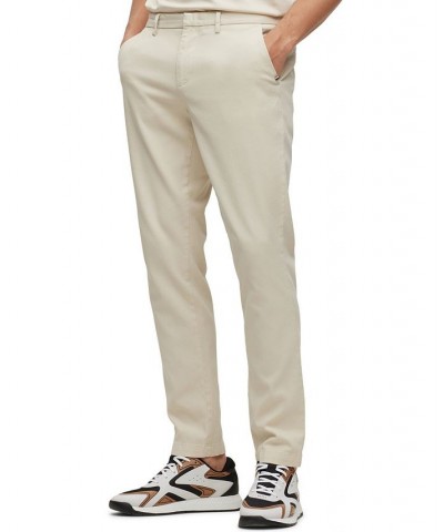 BOSS Men's Slim-Fit Chinos in a Stretch-Cotton Blend White $84.60 Pants