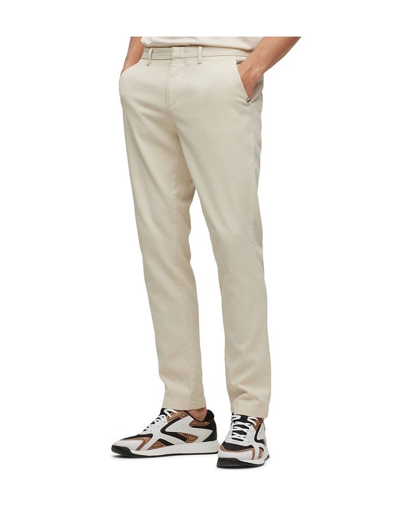 BOSS Men's Slim-Fit Chinos in a Stretch-Cotton Blend White $84.60 Pants