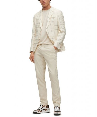 BOSS Men's Slim-Fit Chinos in a Stretch-Cotton Blend White $84.60 Pants