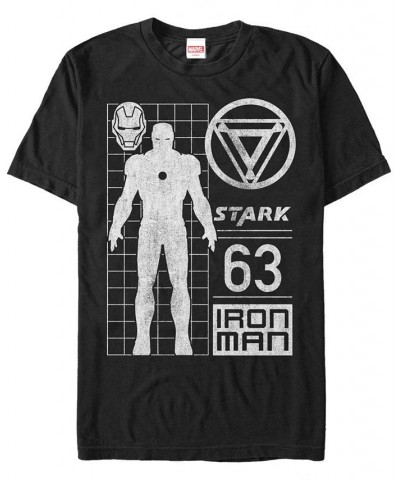 Marvel Men's Comic Collection Classic Iron Man Schematic Short Sleeve T-Shirt Black $19.59 T-Shirts